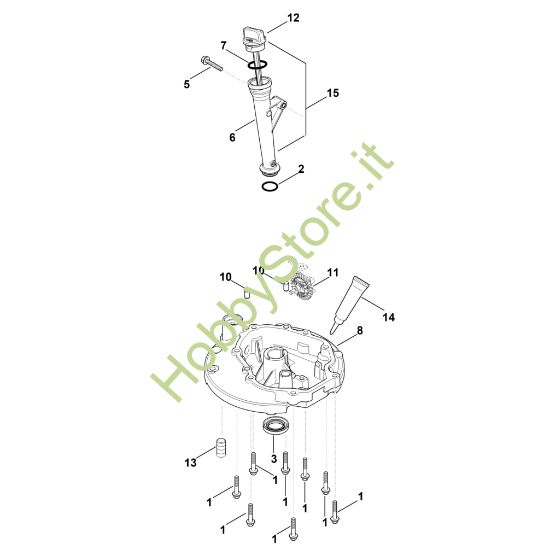 Picture of J - Sistema di lubrificazione, coppa dell'olio HD675 (HD675-3015)